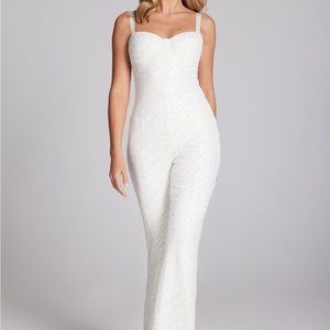 Nadine Merabi Hailey White Jumpsuit